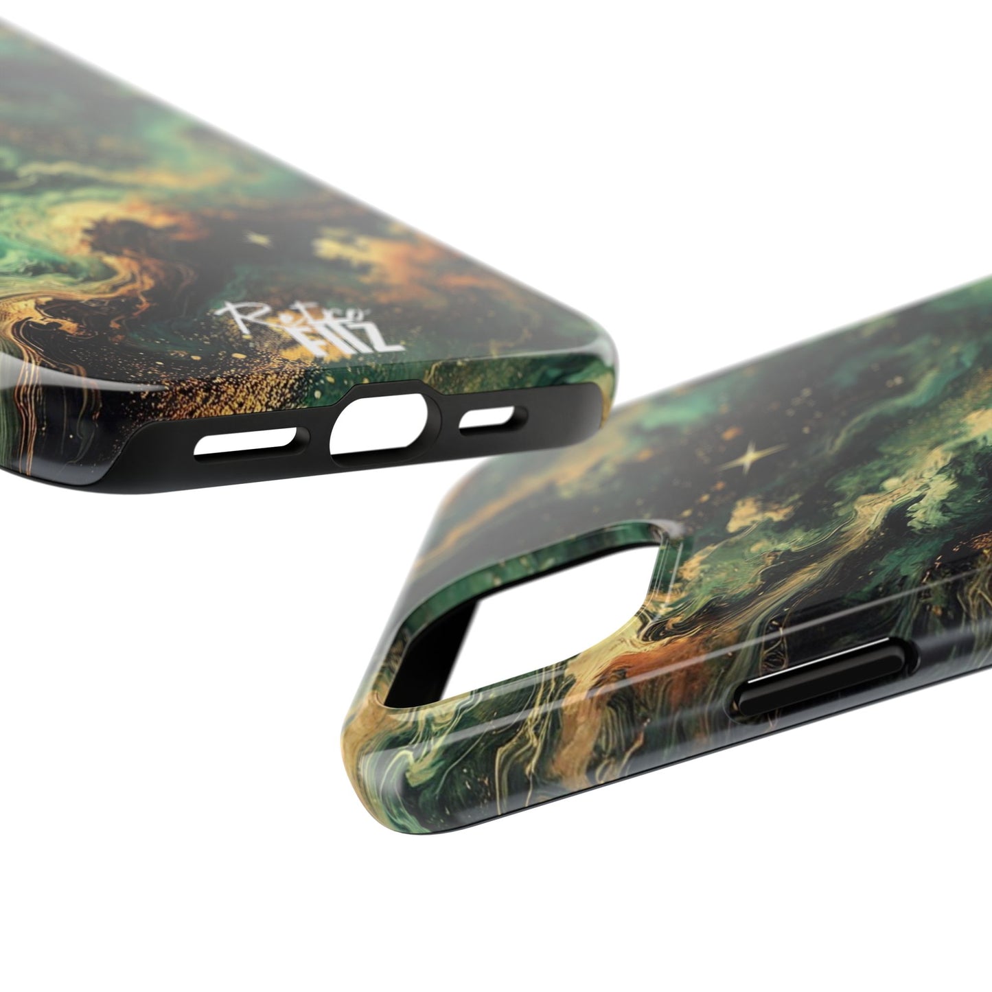 Golden Orbit Galaxy Tough Phone Case