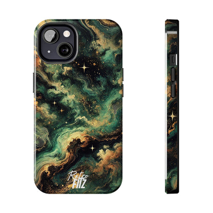 Golden Orbit Galaxy Tough Phone Case