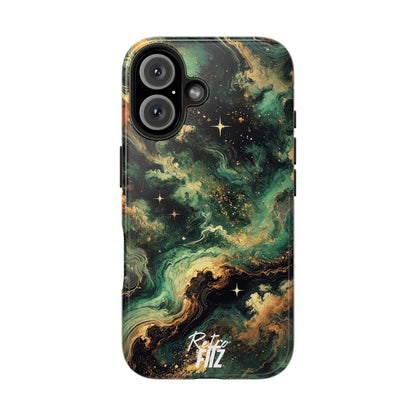 Golden Orbit Galaxy Tough Phone Case