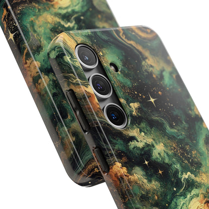 Golden Orbit Galaxy Tough Phone Case