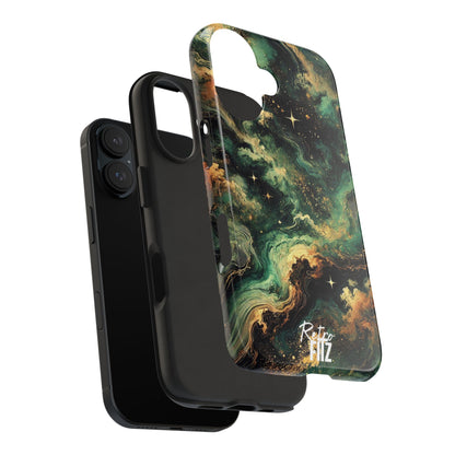 Golden Orbit Galaxy Tough Phone Case