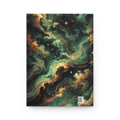 Golden Orbit Galaxy Hardcover Journal Matte