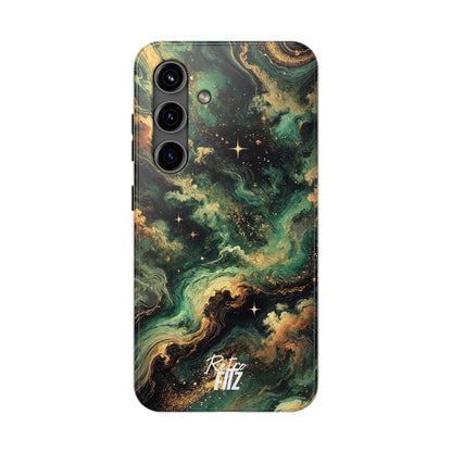 Golden Orbit Galaxy Tough Phone Case