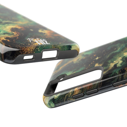 Golden Orbit Galaxy Tough Phone Case