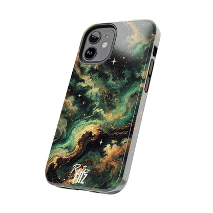 Golden Orbit Galaxy Tough Phone Case