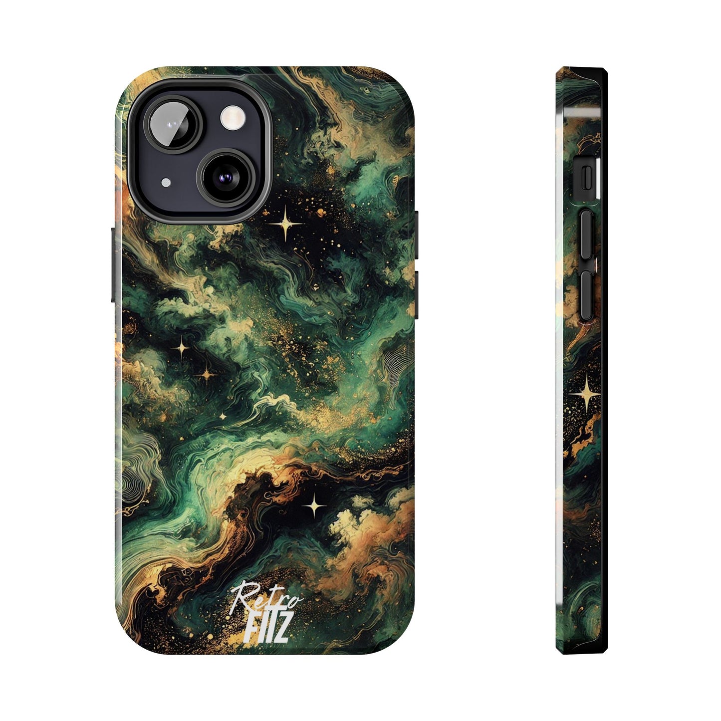 Golden Orbit Galaxy Tough Phone Case