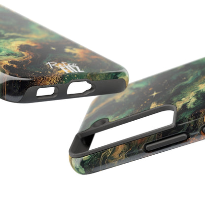 Golden Orbit Galaxy Tough Phone Case