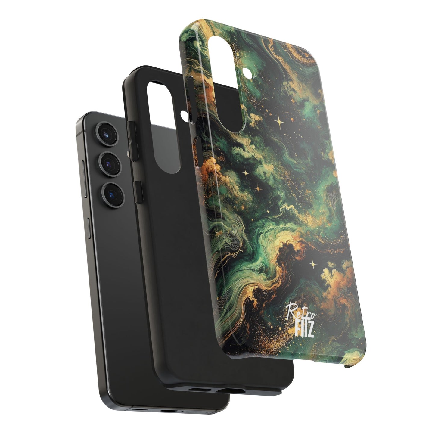 Golden Orbit Galaxy Tough Phone Case