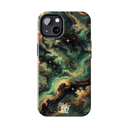 Golden Orbit Galaxy Tough Phone Case