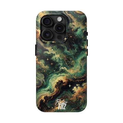 Golden Orbit Galaxy Tough Phone Case