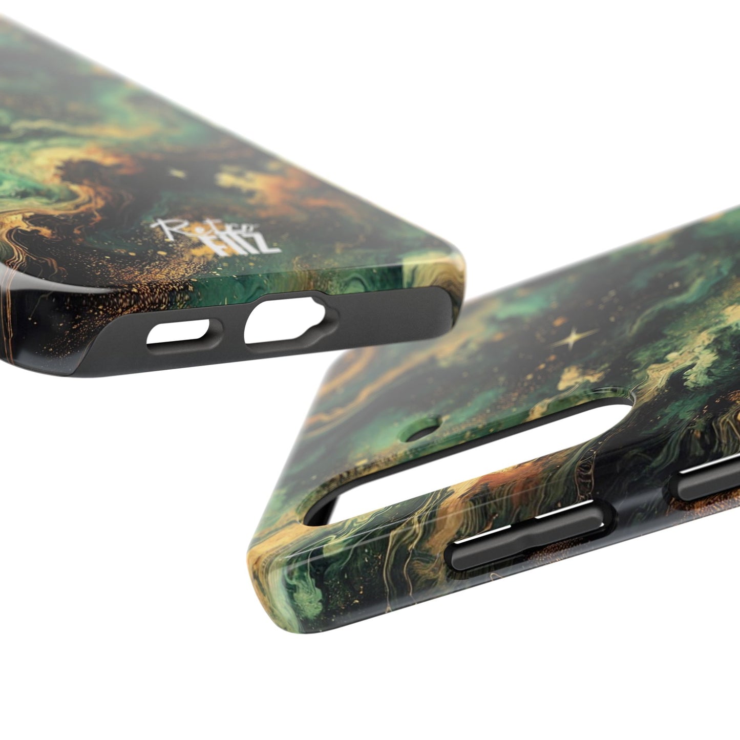 Golden Orbit Galaxy Tough Phone Case