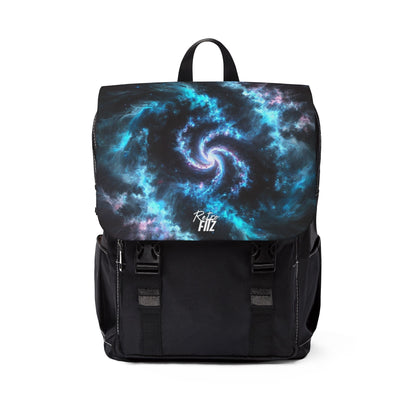 Blue Eclipse Galaxy Casual Shoulder Backpack