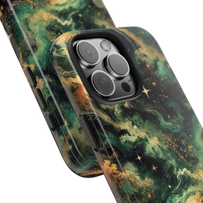 Golden Orbit Galaxy Tough Phone Case