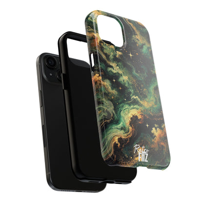 Golden Orbit Galaxy Tough Phone Case