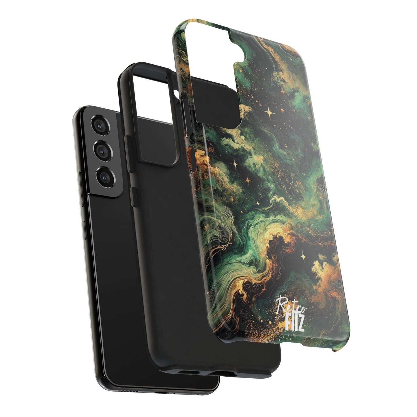 Golden Orbit Galaxy Tough Phone Case