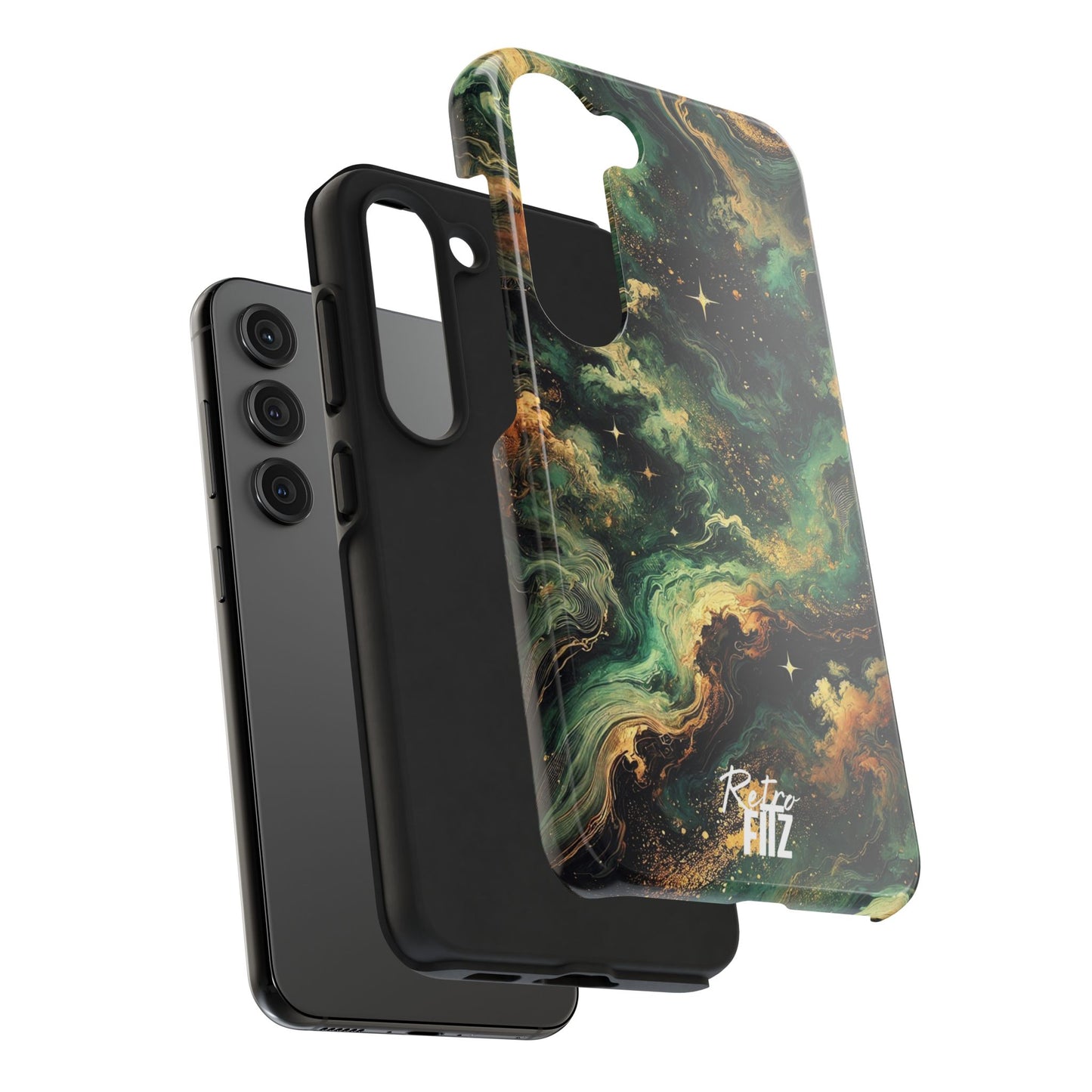 Golden Orbit Galaxy Tough Phone Case