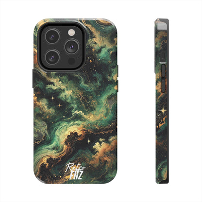 Golden Orbit Galaxy Tough Phone Case