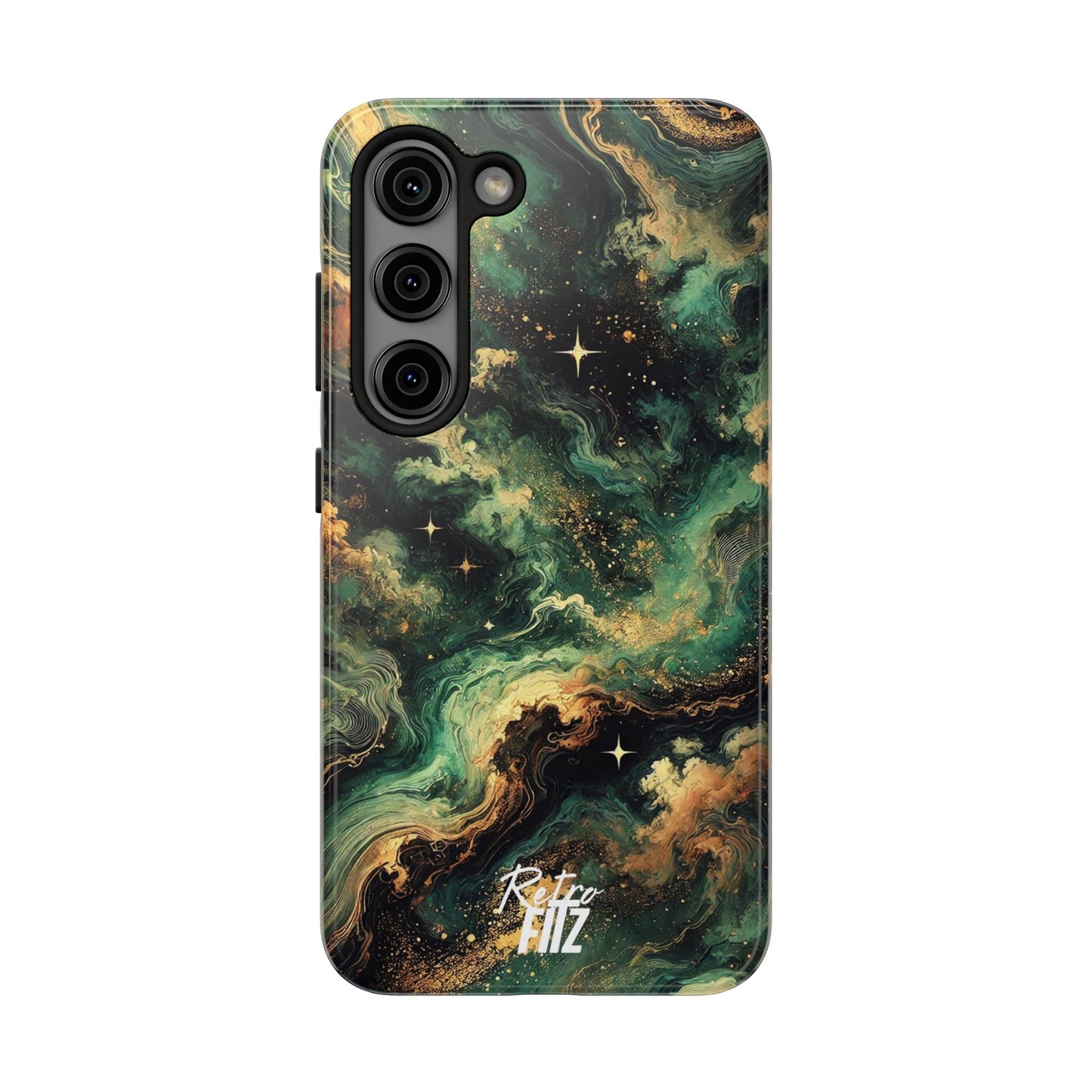 Golden Orbit Galaxy Tough Phone Case