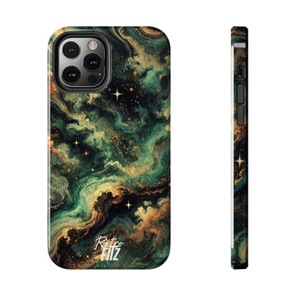 Golden Orbit Galaxy Tough Phone Case