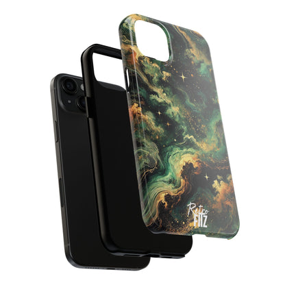 Golden Orbit Galaxy Tough Phone Case