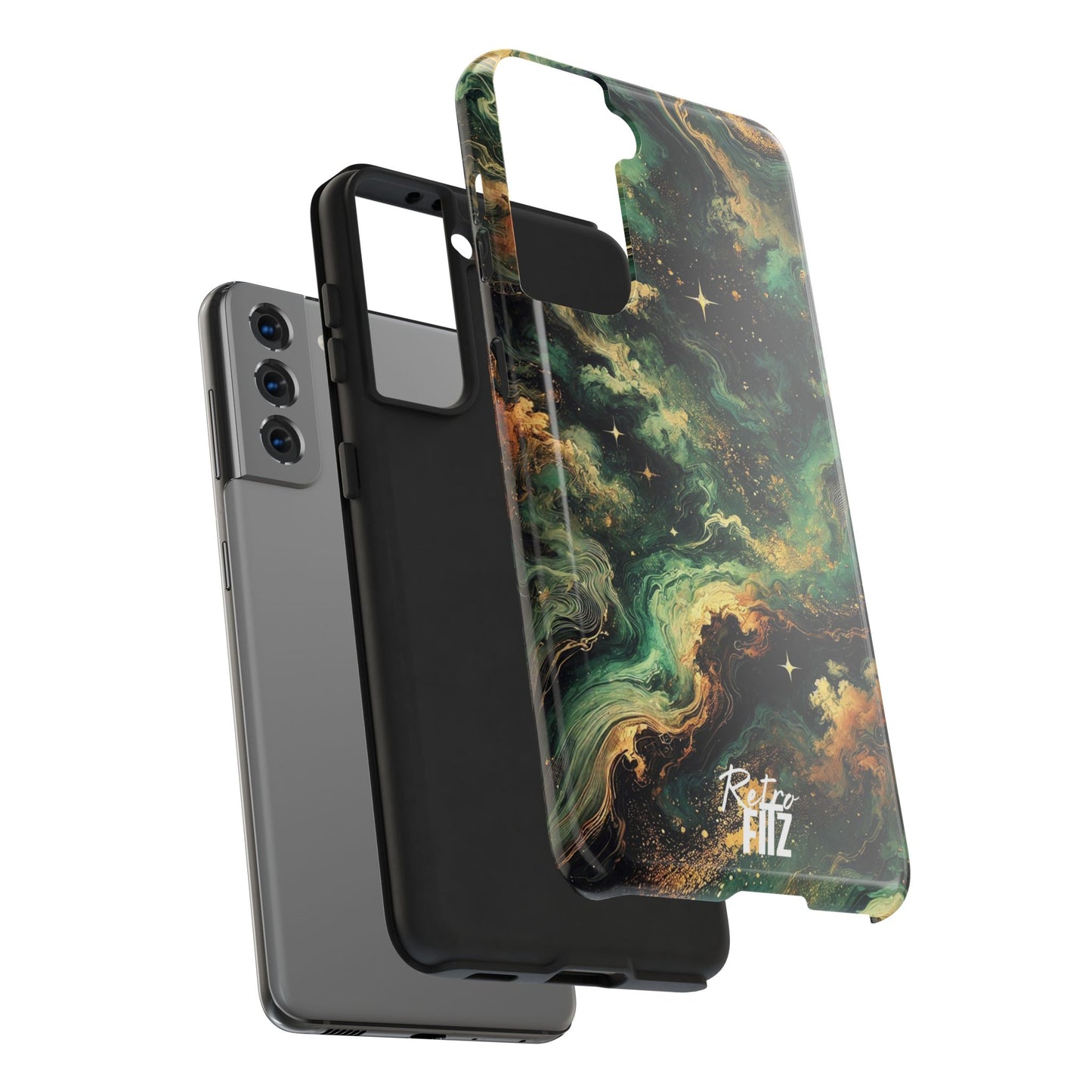 Golden Orbit Galaxy Tough Phone Case