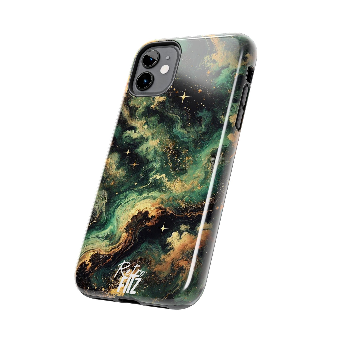 Golden Orbit Galaxy Tough Phone Case