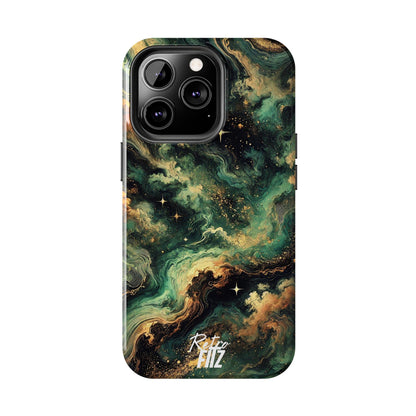 Golden Orbit Galaxy Tough Phone Case