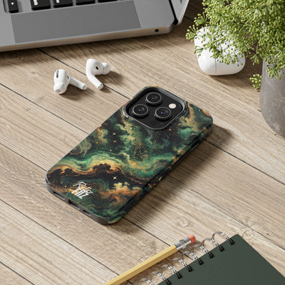 Golden Orbit Galaxy Tough Phone Case