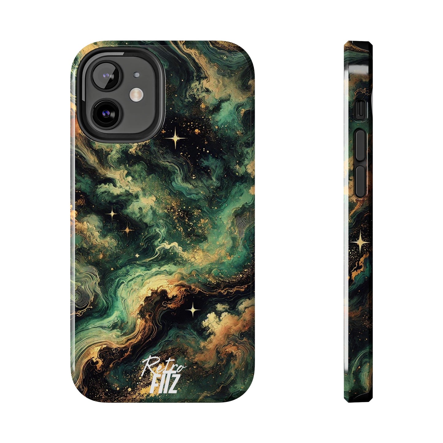 Golden Orbit Galaxy Tough Phone Case