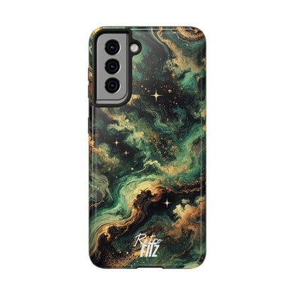 Golden Orbit Galaxy Tough Phone Case