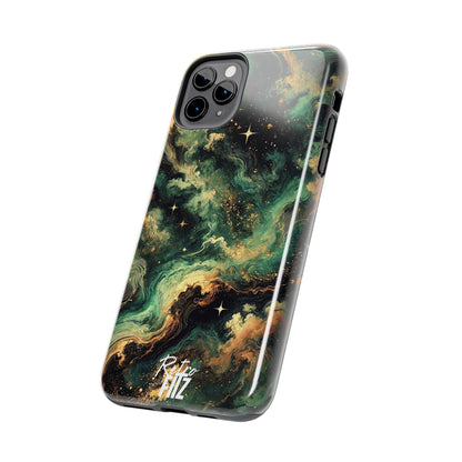 Golden Orbit Galaxy Tough Phone Case