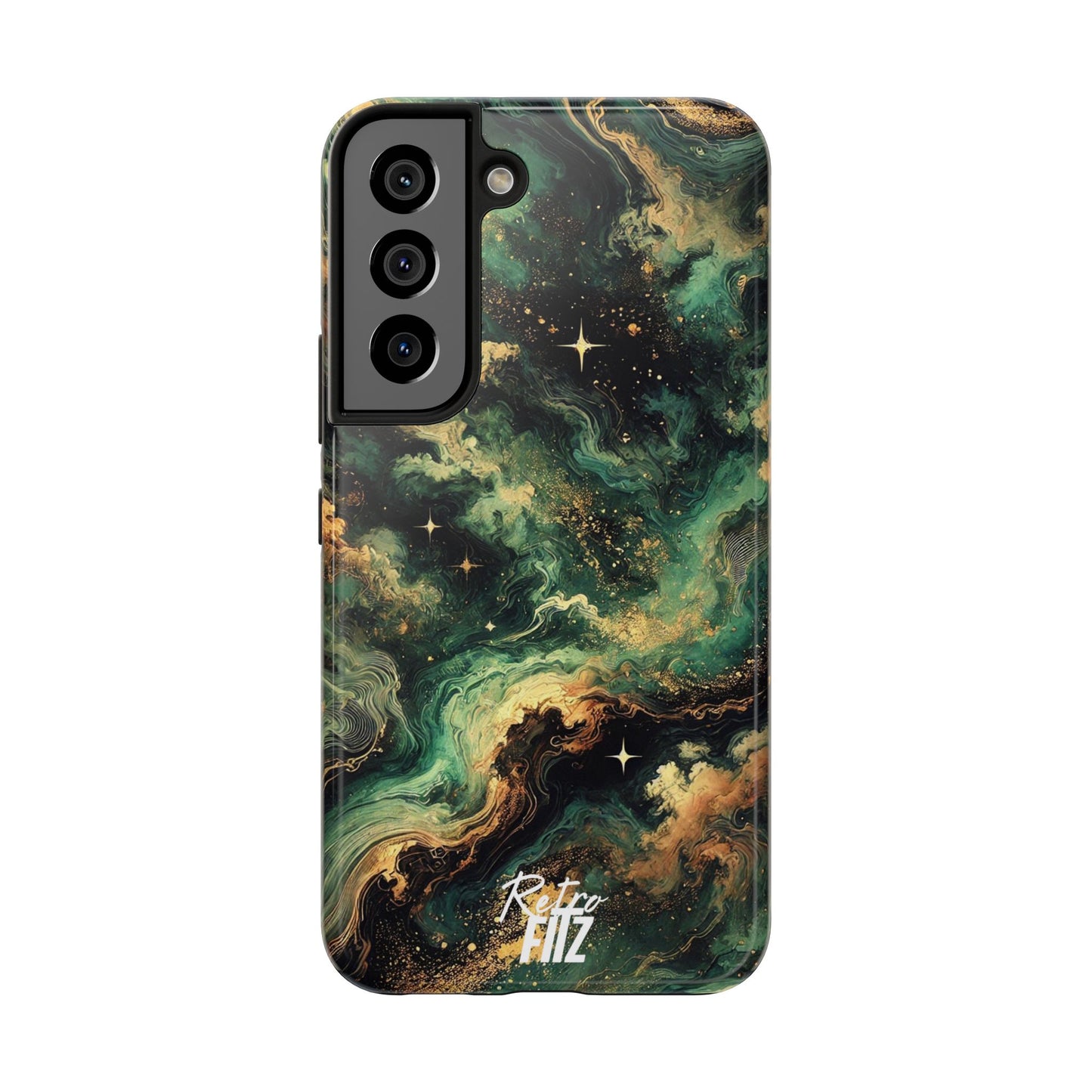 Golden Orbit Galaxy Tough Phone Case