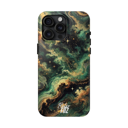 Golden Orbit Galaxy Tough Phone Case