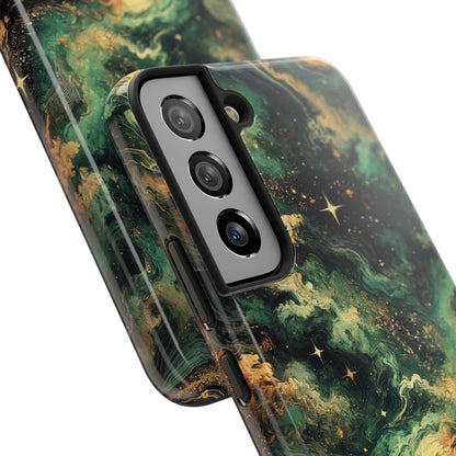 Golden Orbit Galaxy Tough Phone Case