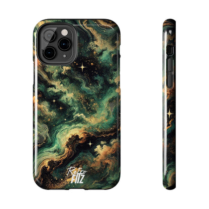 Golden Orbit Galaxy Tough Phone Case